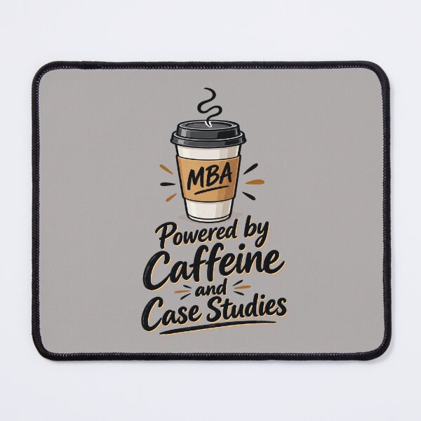 Item preview, MBA Powered by Caffeine and Case Studies - Funny Student Design designed and sold by 19Beauty.