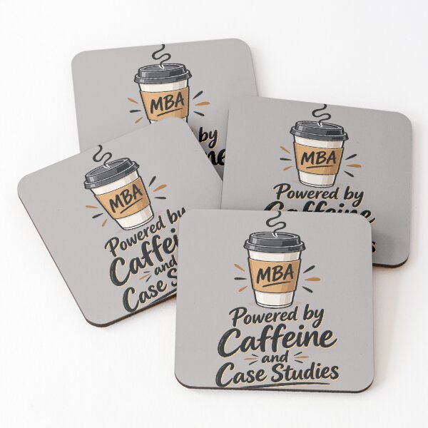 Item preview, MBA Powered by Caffeine and Case Studies - Funny Student Design designed and sold by 19Beauty.