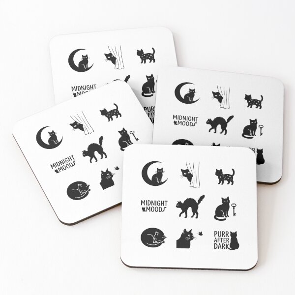 Item preview, Minimalist Black Cat Silhouette Collection & Sticker Sheet designed and sold by mood-draftsman.