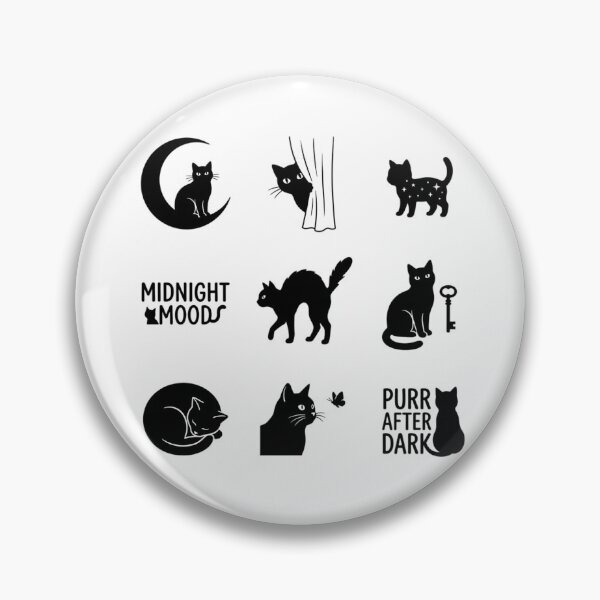 Item preview, Minimalist Black Cat Silhouette Collection & Sticker Sheet designed and sold by mood-draftsman.