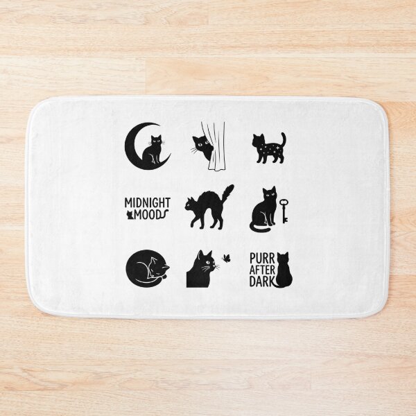 Item preview, Minimalist Black Cat Silhouette Collection & Sticker Sheet designed and sold by mood-draftsman.