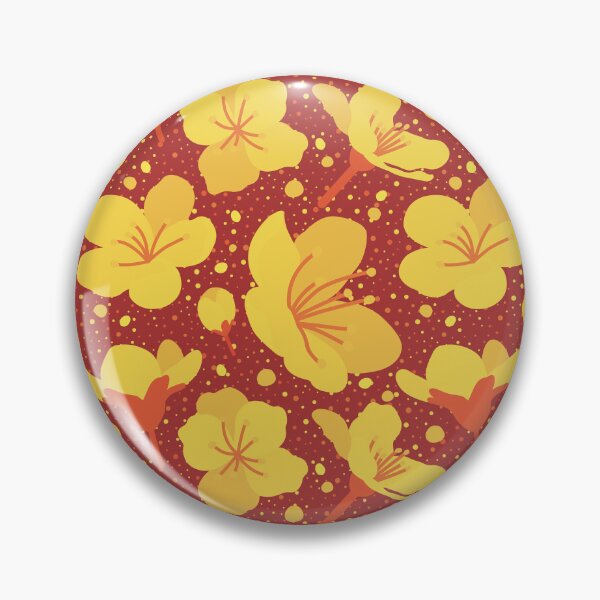 Item preview, Cute Red Yellow Orange Flowers and Dots Pattern  designed and sold by TackyTime.