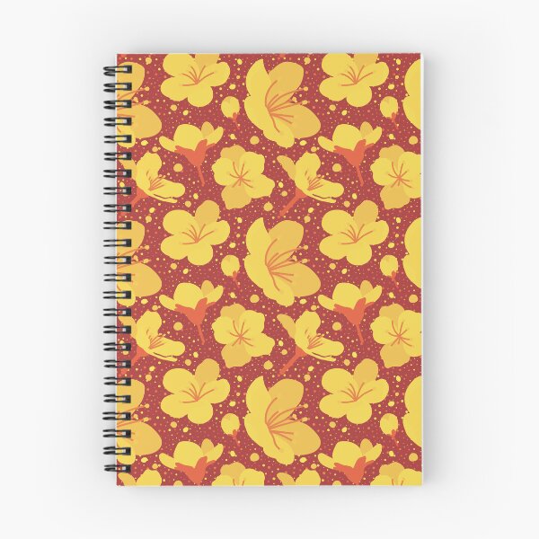 Item preview, Cute Red Yellow Orange Flowers and Dots Pattern  designed and sold by TackyTime.