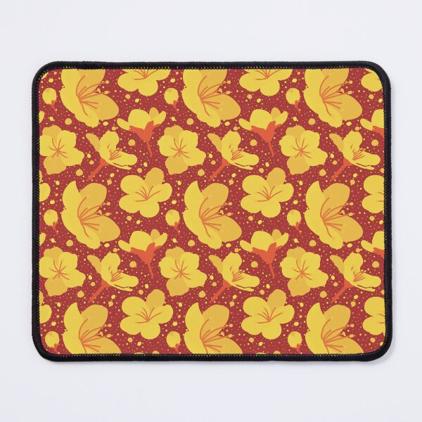 Item preview, Cute Red Yellow Orange Flowers and Dots Pattern  designed and sold by TackyTime.