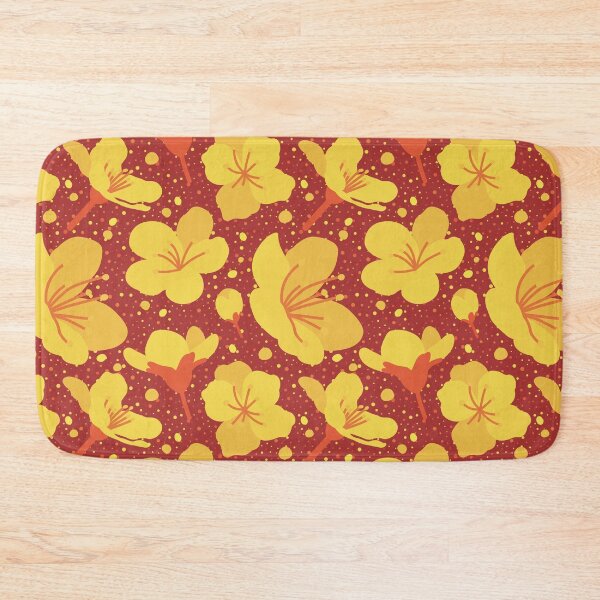 Item preview, Cute Red Yellow Orange Flowers and Dots Pattern  designed and sold by TackyTime.