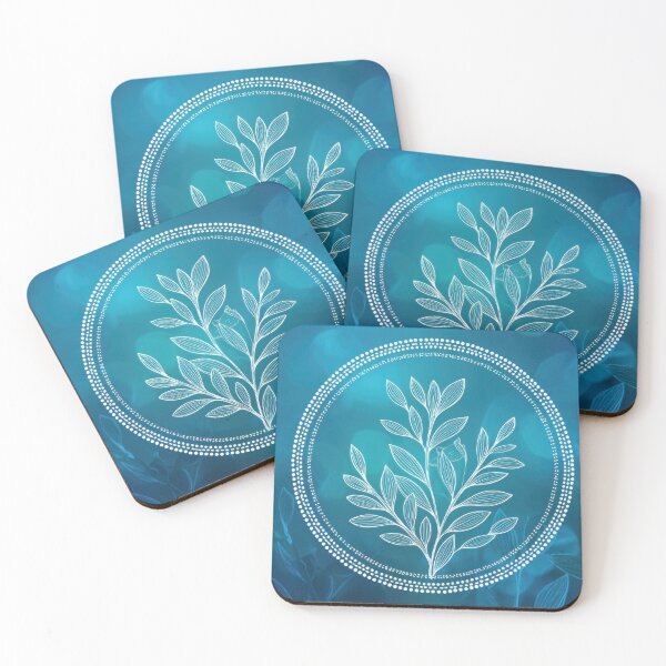 Item preview, Plant design on blue bg designed and sold by anytka.