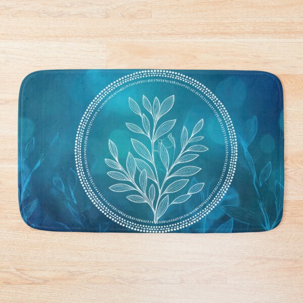 Item preview, Plant design on blue bg designed and sold by anytka.