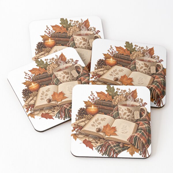 Item preview, Cozy Autumn Reading Vintage Book Illustration designed and sold by Golden Era Studio.