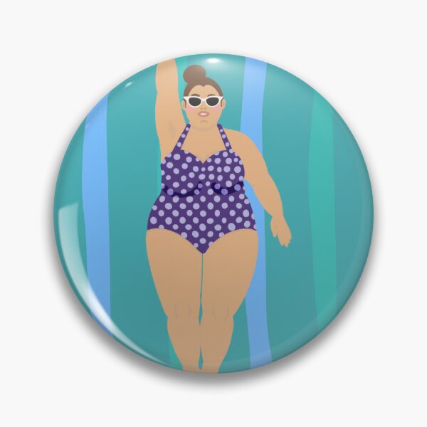 Item preview, Retro Swim Club - Curvy Swimmer Line Art designed and sold by Clauzierra.