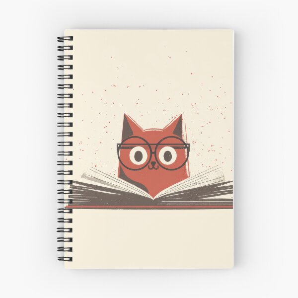 Item preview, Cat reading a book in glasses designed and sold by anytka.