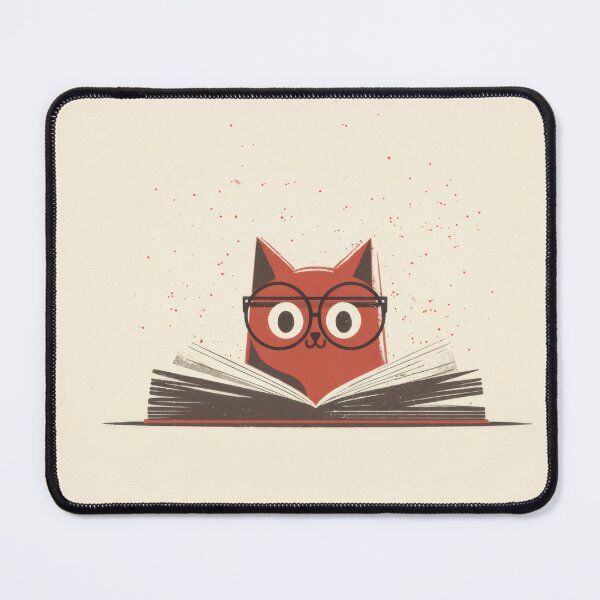 Item preview, Cat reading a book in glasses designed and sold by anytka.
