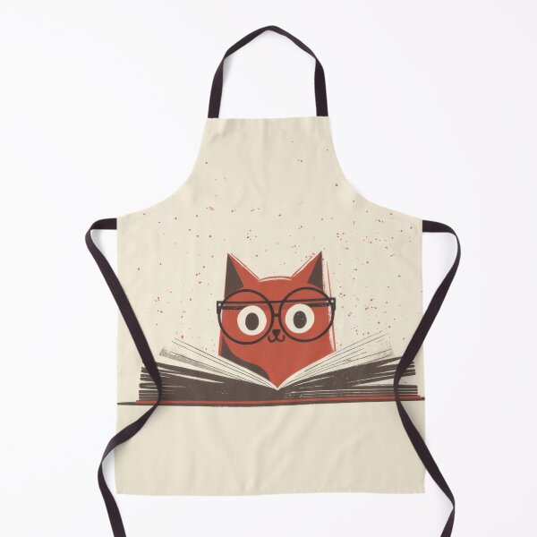 Item preview, Cat reading a book in glasses designed and sold by anytka.