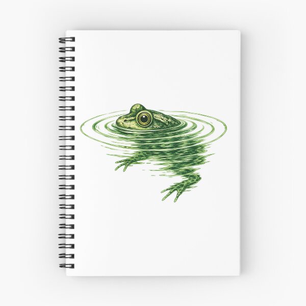 Item preview, Frog in Water – Vintage Green Frog Illustration designed and sold by Kristina Gale.