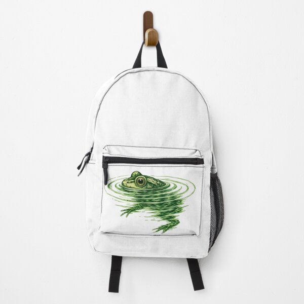 Item preview, Frog in Water – Vintage Green Frog Illustration designed and sold by Kristina Gale.