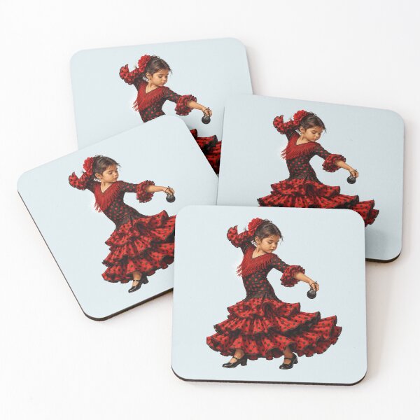 Item preview, Flamenco Girl Dancing with Castanets designed and sold by CzipipitoStudio.