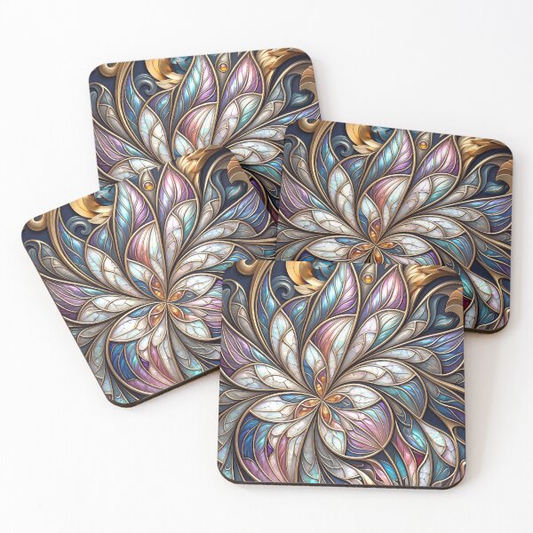 Item preview, Stained Glass Baroque Floral Pattern designed and sold by Frackxion.