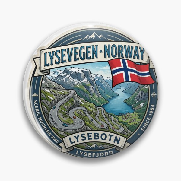 Item preview, Lysevegen Norway Sticker designed and sold by TulipaGraphics.