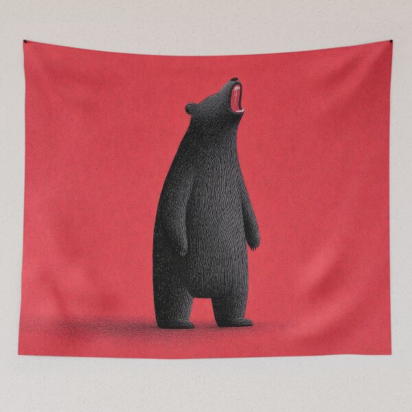 Item preview, Funny bear on red bg designed and sold by anytka.
