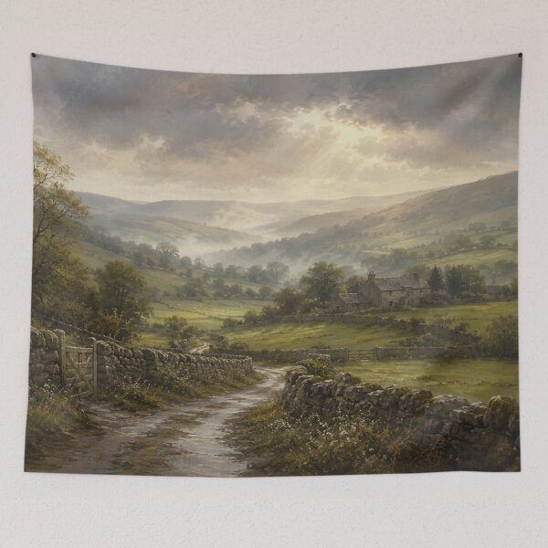 Item preview, English Countryside Cottage – Pastoral Landscape Art designed and sold by GSizzle1.