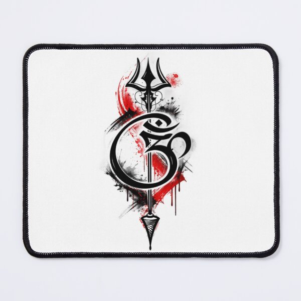 Item preview, Sacred Om Trishul – Red Black Spiritual Warrior Design designed and sold by aloksahu123.
