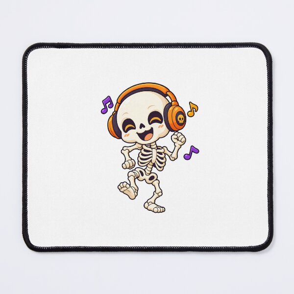 Item preview, Dancing Skeleton with Headphones – Cute Halloween designed and sold by DavidH0918.