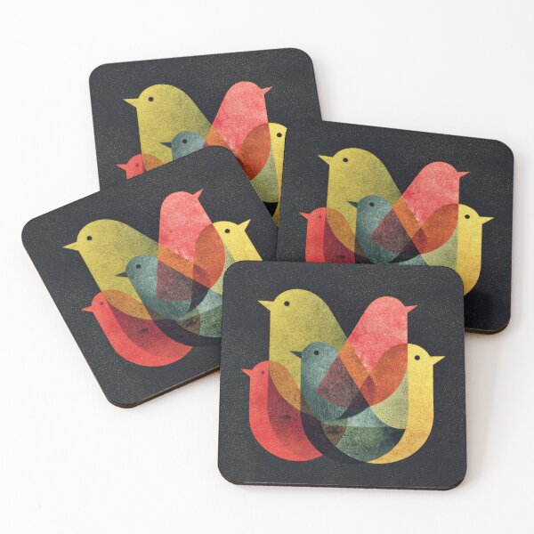 Item preview, Vibrant birds on dark bg designed and sold by anytka.