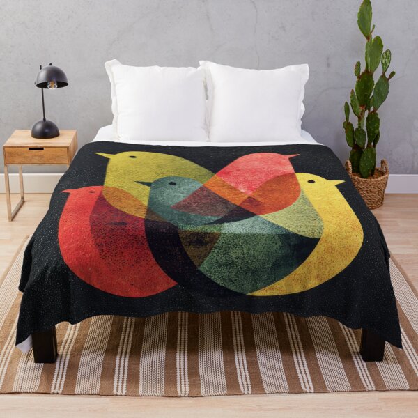 Item preview, Vibrant birds on dark bg designed and sold by anytka.