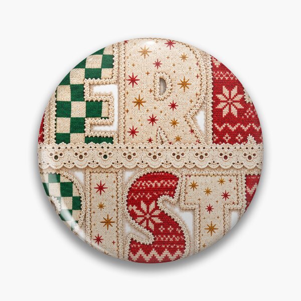 Item preview, Merry Christmas Patchwork Lettering Design designed and sold by Vireltoo.