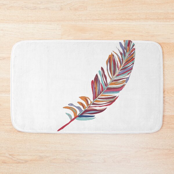 Item preview, Red & Blue Mini Feather - Minimalist Striped Line Art designed and sold by iampaulmorris.