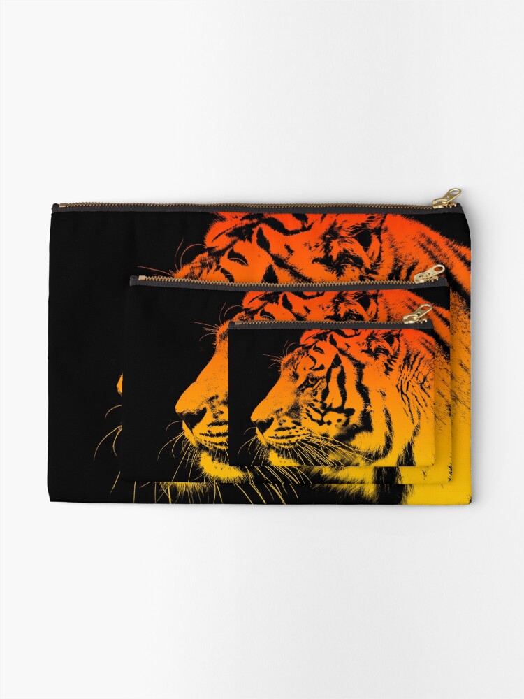 Thumbnail 2 of 4, Zipper Pouch, Sunrise Tiger designed and sold by JDGraphicDesign.