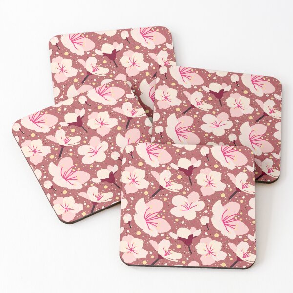 Item preview, Cute Pink Peach Flowers and Dots Pattern  designed and sold by TackyTime.