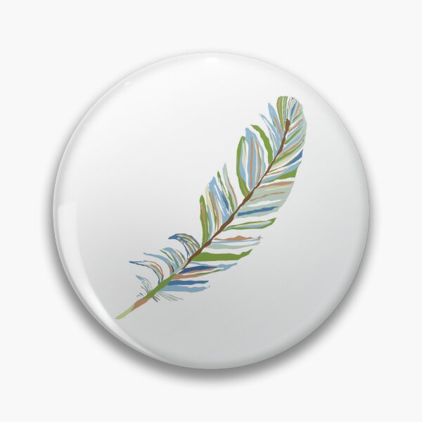 Item preview, Green & Blue Mini Feather - Minimalist Striped Line Art designed and sold by iampaulmorris.