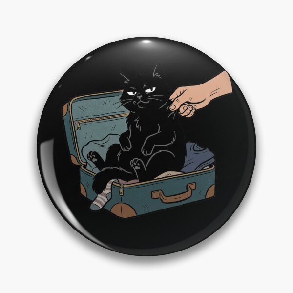 Item preview, Funny Black Cat Sitting in Suitcase Travel Vector Graphic designed and sold by mood-draftsman.