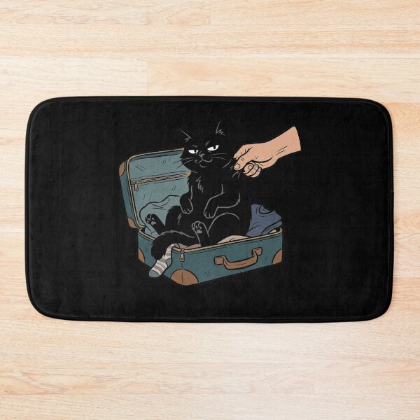 Item preview, Funny Black Cat Sitting in Suitcase Travel Vector Graphic designed and sold by mood-draftsman.