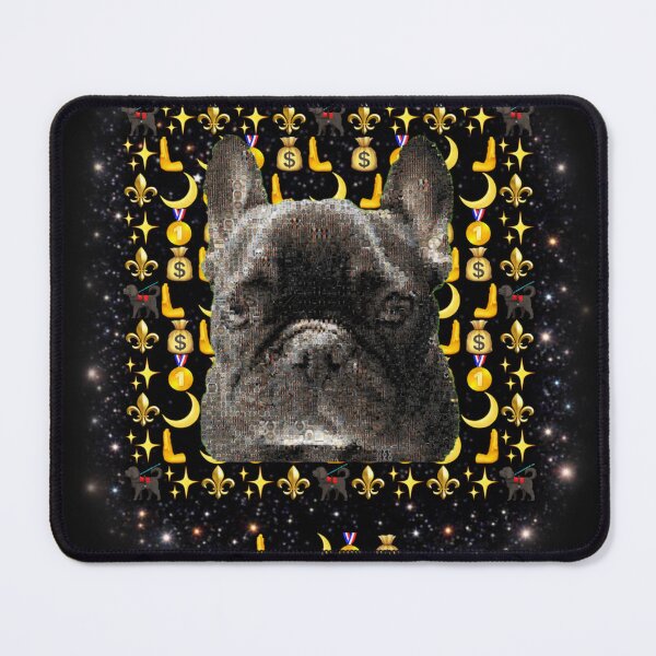 Item preview, Black French Bulldog Galaxy Emoji Mosaic – Cosmic Dog Lover Collage Art designed and sold by Emoji Emblems.
