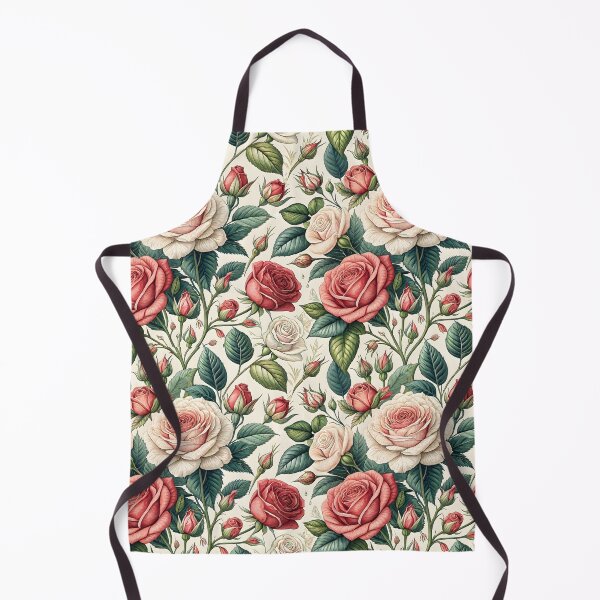 Item preview, Romantic Vintage Rose Garden Pattern designed and sold by Storybook Botanica.