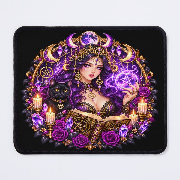 Item preview, Occult Goddess – Mystical Magic and Purple Roses designed and sold by TroviTutto.