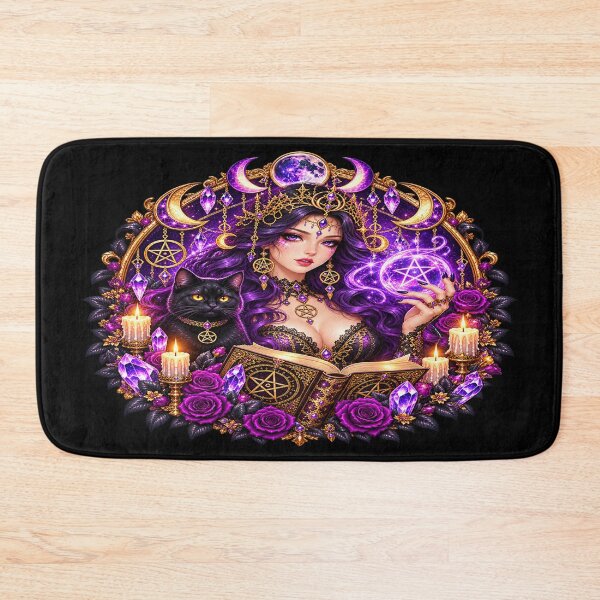 Item preview, Occult Goddess – Mystical Magic and Purple Roses designed and sold by TroviTutto.
