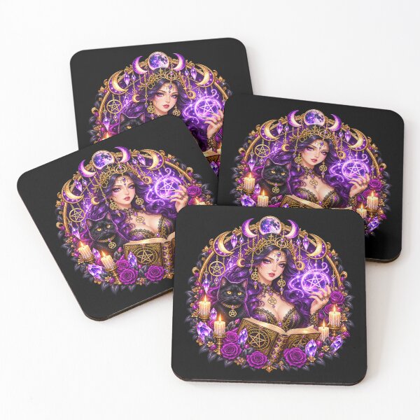Item preview, Occult Goddess – Mystical Magic and Purple Roses designed and sold by TroviTutto.