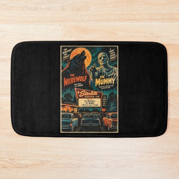 Item preview, Midnight Monster Matinee Vintage Drive-In Horror Tee designed and sold by Fanverse Merchandise.