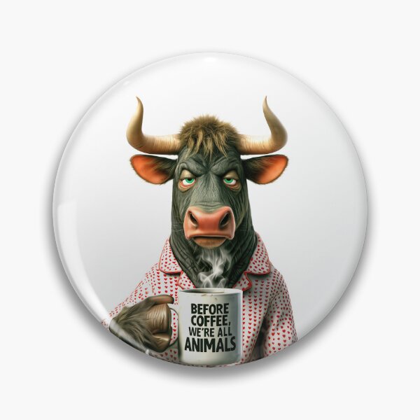 Artikelvorschau, Vor dem Kaffee sind wir alle Tiere – Grumpy Bull entworfen und verkauft von AI-lineDesign.