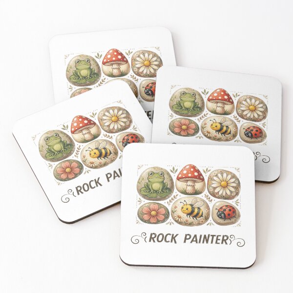 Item preview, Rock Painter - Cute Cottagecore Painted Stones Art designed and sold by MANA-Goods.