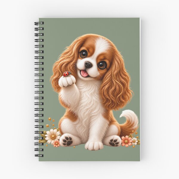 Item preview, Cute Cavalier King Charles Spaniel with Ladybug designed and sold by HO•Designs.
