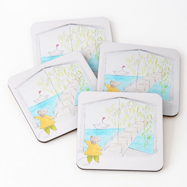Item preview, Mouse Opening Book | Books and Mouse Watercolor Drawing designed and sold by AngelaMarieArt.