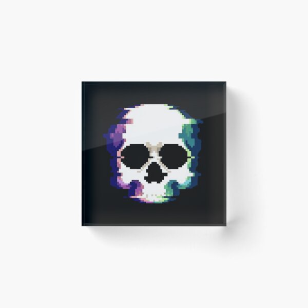 Item preview, Retro 8-Bit Pixel Art Glitch Skull Design designed and sold by Munib302.