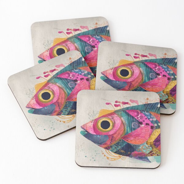 Item preview, Colorful fish art with patterns designed and sold by anytka.
