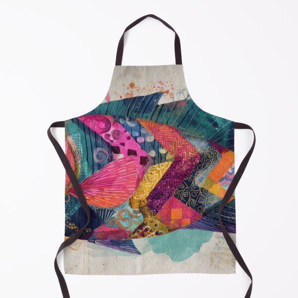 Item preview, Colorful fish art with patterns designed and sold by anytka.