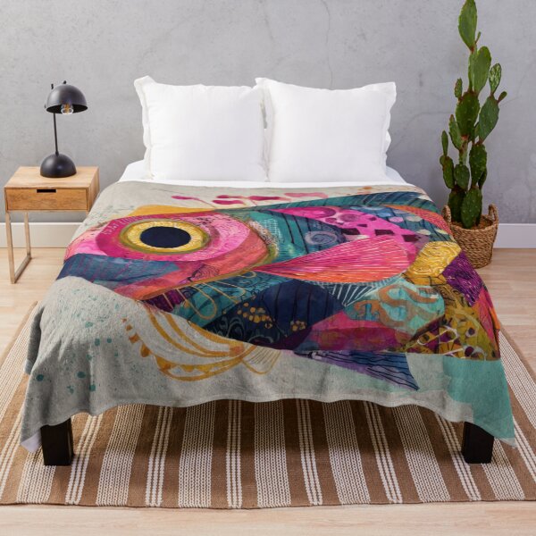Item preview, Colorful fish art with patterns designed and sold by anytka.