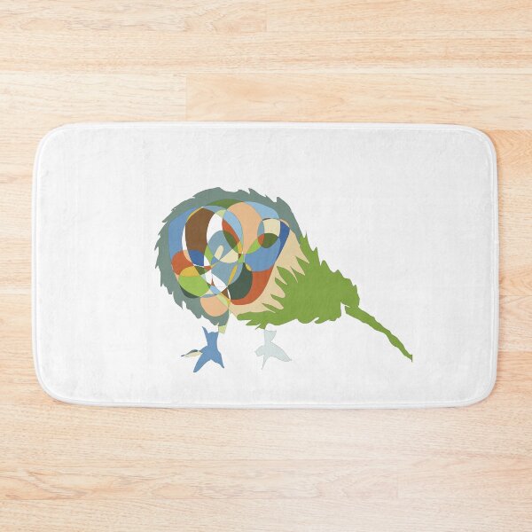 Item preview, Green & Brown Mosaic Kiwi Bird - Minimalist New Zealand Bird Art designed and sold by iampaulmorris.