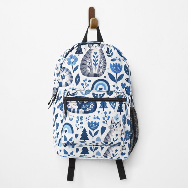 Item preview, Cute Scandinavian Cat Pattern | Nordic Floral Cat Design designed and sold by Aramdesing.